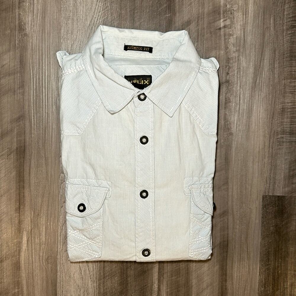 Helix Athletic Fit Long Sleeve Button Down - XL